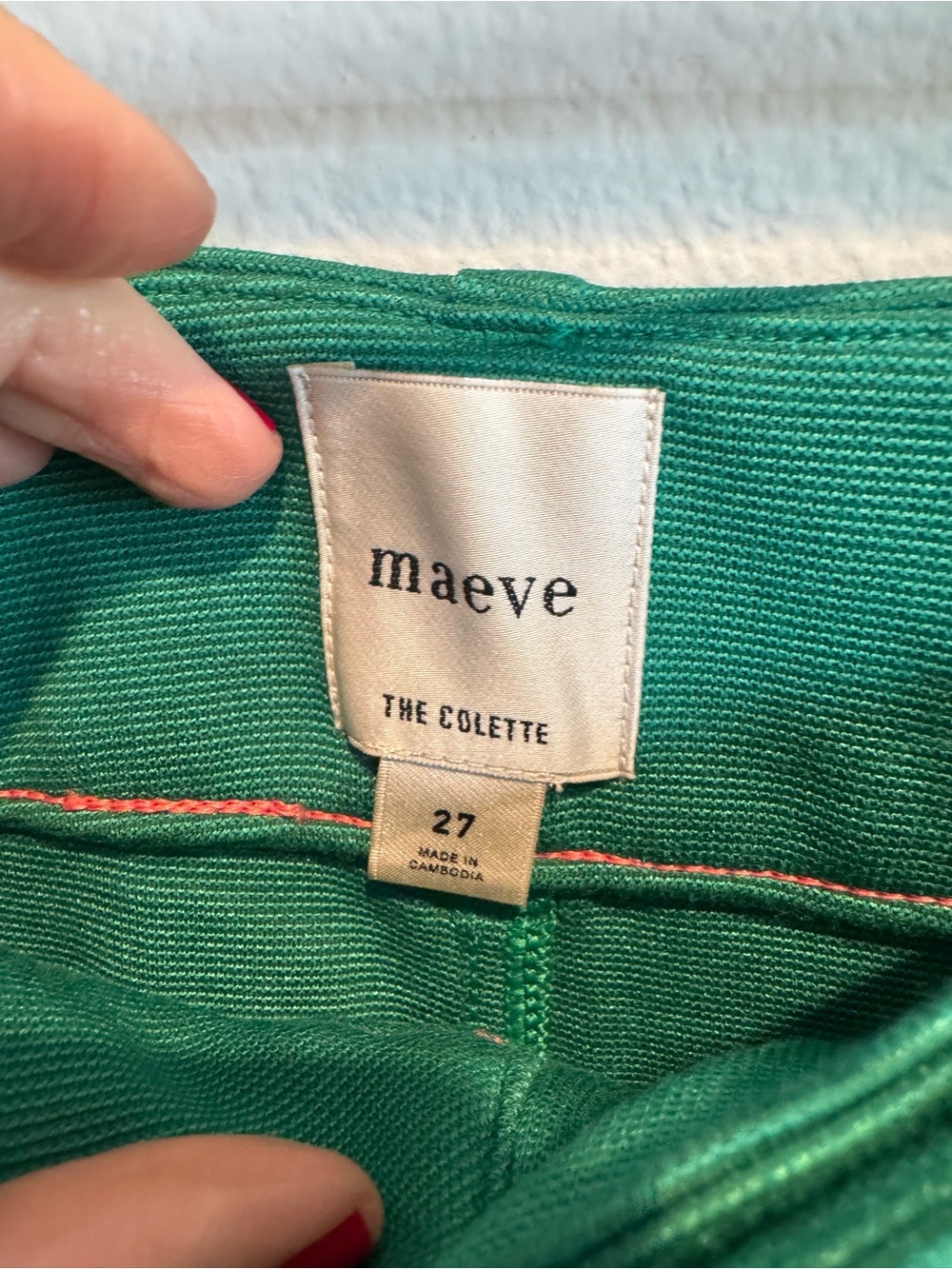 Maeve NWT The Colette Wide Leg Cropped Emerald Green Anthropologie 27 - Picture 2 of 10